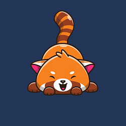 Свитшот хлопковый мужской Cute red panda, цвет: тёмно-синий — фото 2