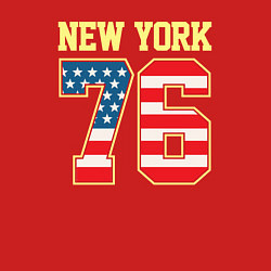 Свитшот хлопковый мужской New York 76, цвет: красный — фото 2