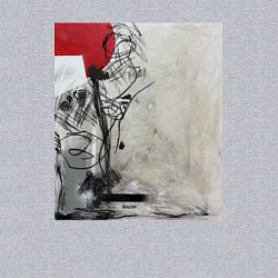 Свитшот хлопковый мужской Abstract Red, цвет: меланж — фото 2