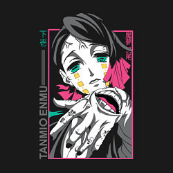 Свитшот хлопковый мужской Клинок рассекающий демонов Tanmio Enmu, цвет: черный — фото 2