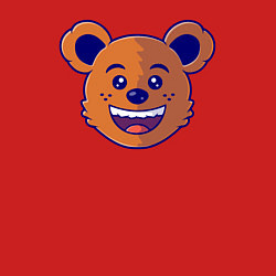 Свитшот хлопковый мужской Весёлый мишка, цвет: красный — фото 2