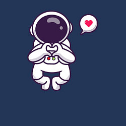 Свитшот хлопковый мужской Astronaut love, цвет: тёмно-синий — фото 2