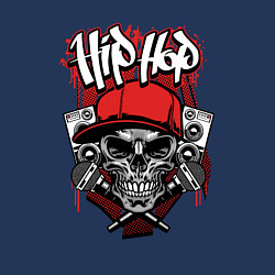 Свитшот хлопковый мужской Hip-hop skeletor, цвет: тёмно-синий — фото 2