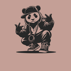 Свитшот хлопковый мужской Панда хип-хоп, цвет: пыльно-розовый — фото 2