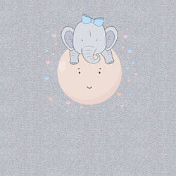 Свитшот хлопковый мужской Elephant on the moon, цвет: меланж — фото 2