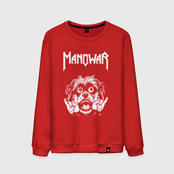 Свитшот хлопковый мужской Manowar rock dog, цвет: красный