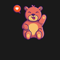 Свитшот хлопковый мужской Lovely bear, цвет: черный — фото 2