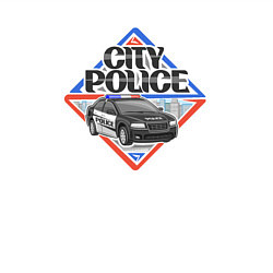 Свитшот хлопковый мужской Городская полиция, цвет: белый — фото 2