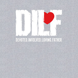 Свитшот хлопковый мужской Devoted involved loving father - DILF, цвет: меланж — фото 2