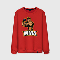 Свитшот хлопковый мужской Fighter MMA, цвет: красный