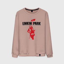 Свитшот хлопковый мужской Linkin park rock, цвет: пыльно-розовый
