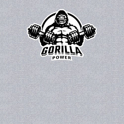 Свитшот хлопковый мужской Gorilla power gym, цвет: меланж — фото 2