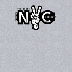 Свитшот хлопковый мужской New York peace, цвет: меланж — фото 2