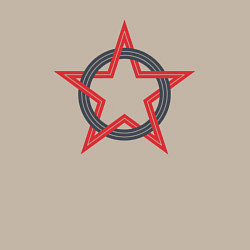 Свитшот хлопковый мужской Circle star USSR, цвет: миндальный — фото 2