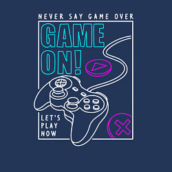 Свитшот хлопковый мужской Never say game over, цвет: тёмно-синий — фото 2