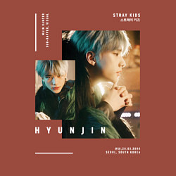 Свитшот хлопковый мужской Stray kids Хенджин, цвет: кирпичный — фото 2