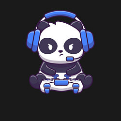 Свитшот хлопковый мужской Панда с джойстиком, цвет: черный — фото 2