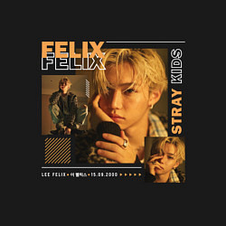 Свитшот хлопковый мужской Stray kids Ли Феликс, цвет: черный — фото 2