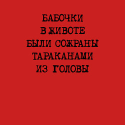 Свитшот хлопковый мужской Бабочки в животе были сожраны тараканами из головы, цвет: красный — фото 2