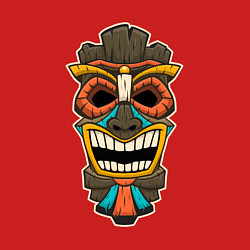 Свитшот хлопковый мужской Африканская маска, цвет: красный — фото 2