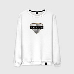 Свитшот хлопковый мужской AURUS logo auto, цвет: белый