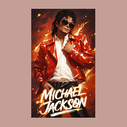 Свитшот хлопковый мужской Michael Jackson in the red jacket, цвет: пыльно-розовый — фото 2