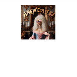 Свитшот хлопковый мужской Девушка с белыми волосами и в солнечных очках, цвет: белый — фото 2