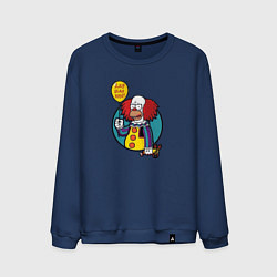 Свитшот хлопковый мужской Клоун Оно - Симпсоны, цвет: тёмно-синий