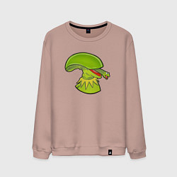 Свитшот хлопковый мужской Кермит - Чужой, цвет: пыльно-розовый