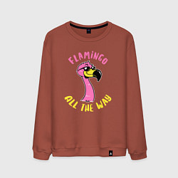 Свитшот хлопковый мужской Flamingo all the way, цвет: кирпичный