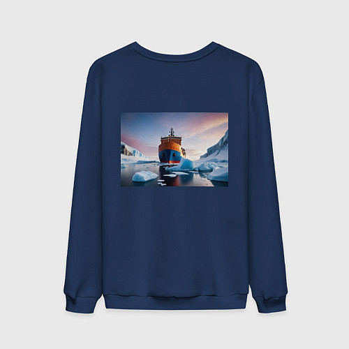 Мужской свитшот Северный морской путь / Тёмно-синий – фото 2