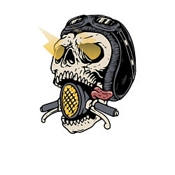 Свитшот хлопковый мужской Смертельный байк, цвет: белый — фото 2