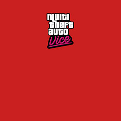 Свитшот хлопковый мужской GTA vice city game logo, цвет: красный — фото 2