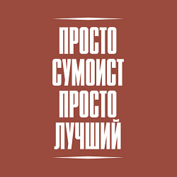 Свитшот хлопковый мужской Просто сумоист просто лучший, цвет: кирпичный — фото 2