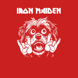 Свитшот хлопковый мужской Iron Maiden rock dog, цвет: красный — фото 2