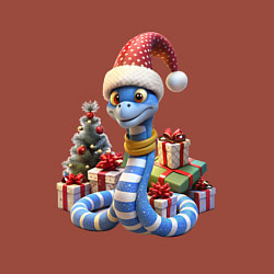 Свитшот хлопковый мужской Змея 2025 новогодняя, цвет: кирпичный — фото 2