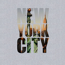Свитшот хлопковый мужской New York city big room, цвет: меланж — фото 2