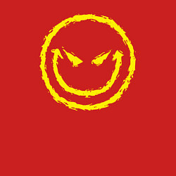 Свитшот хлопковый мужской Evil smile, цвет: красный — фото 2