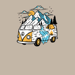 Свитшот хлопковый мужской Volkswagen camper, цвет: миндальный — фото 2