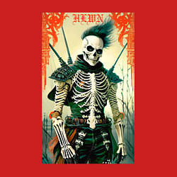 Свитшот хлопковый мужской Готический скелет - хэллоуин, цвет: красный — фото 2