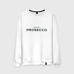 Свитшот хлопковый мужской Prosecco mood original, цвет: белый