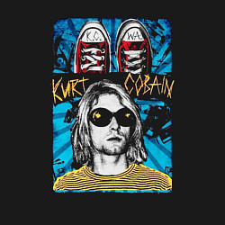 Свитшот хлопковый мужской Kurt Cobain rock, цвет: черный — фото 2