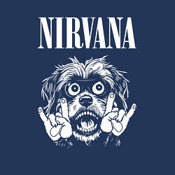 Свитшот хлопковый мужской Nirvana rock dog, цвет: тёмно-синий — фото 2