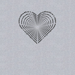 Свитшот хлопковый мужской Сердце из слов про любовь, цвет: меланж — фото 2