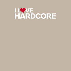 Свитшот хлопковый мужской I love hardcore, цвет: миндальный — фото 2