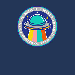 Свитшот хлопковый мужской Want to believe, цвет: тёмно-синий — фото 2