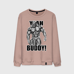 Свитшот хлопковый мужской Ronnie Coleman- yeah buddy, цвет: пыльно-розовый