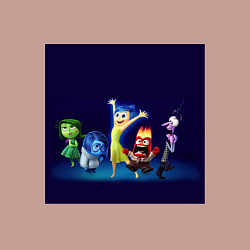 Свитшот хлопковый мужской Все эмоции персонажи мультфильм головоломка, цвет: пыльно-розовый — фото 2