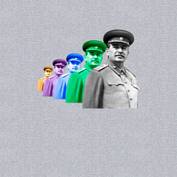Свитшот хлопковый мужской Pop art товарищ Сталин, цвет: меланж — фото 2