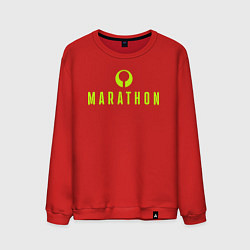 Свитшот хлопковый мужской Marathon logo, цвет: красный